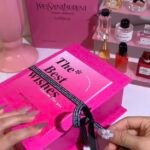 Pink book-shaped mini perfume gift set