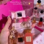 Pink book-shaped mini perfume gift set