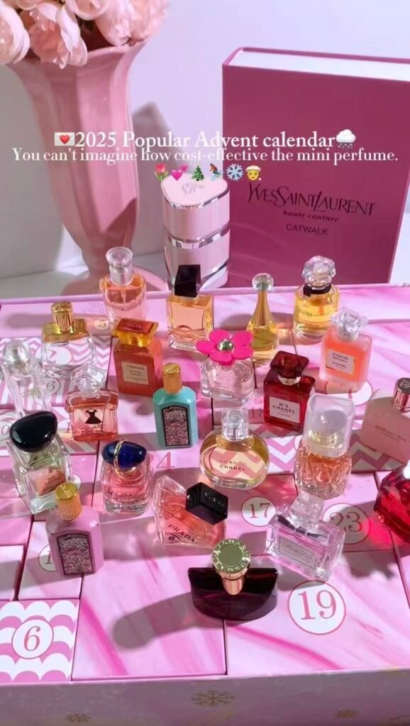 2026 pink Christmas Advent Calendar 25 mini perfumes