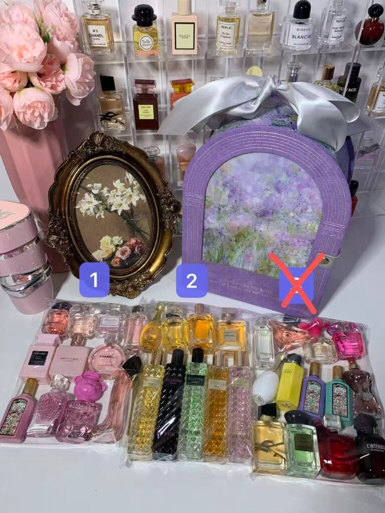Exquisite purple mini perfume gift  set